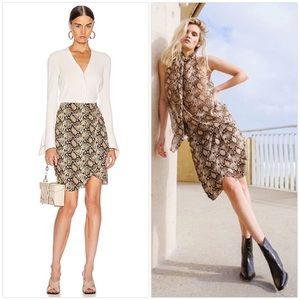 NWT NILI LOTAN HAZEL SKIRT IN DARK BROWN SKIRT